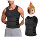 Men's Waist Trainer Vest – Neoprene Sauna Suit, Double Belt, 4 Steel Bones, Body Shaper for Gym & Daily