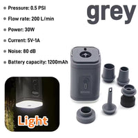 2-in-1 Mini Air Pump & Camping Light – USB-C, Inflate/Deflate