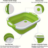 BBQ Prep Tub 3-in-1 – Collapsible, with Cutting Board & Colander