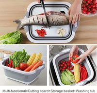 BBQ Prep Tub 3-in-1 – Collapsible, with Cutting Board & Colander