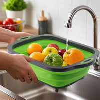 BBQ Prep Tub 3-in-1 – Collapsible, with Cutting Board & Colander