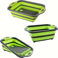 BBQ Prep Tub 3-in-1 – Collapsible, with Cutting Board & Colander