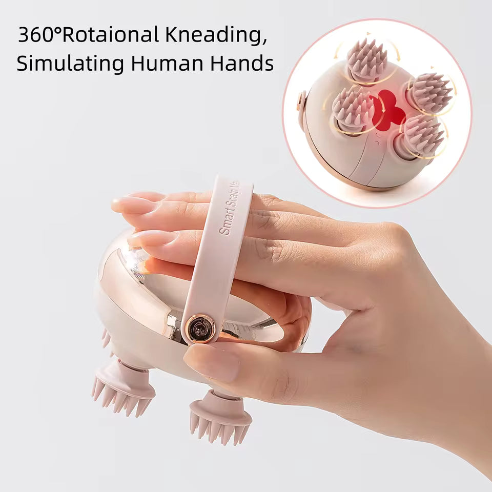 Cordless Hair Scalp Massager – 80 Nodes, Red Light