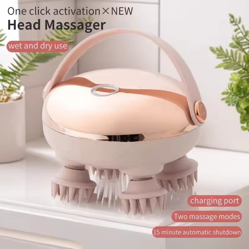 Cordless Hair Scalp Massager – 80 Nodes, Red Light