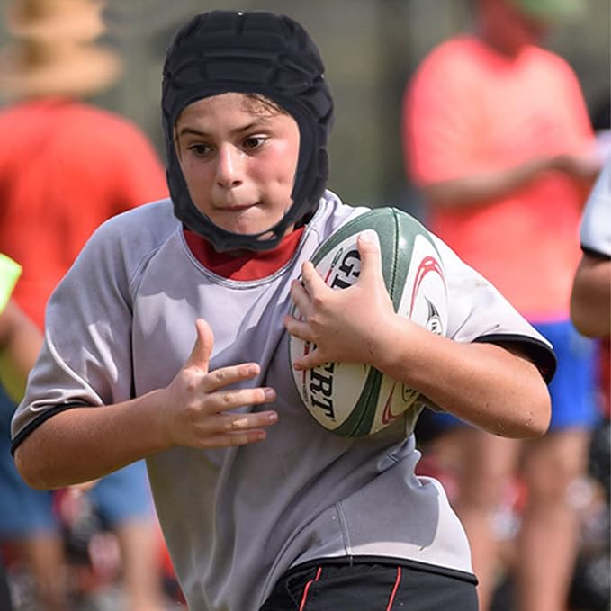 Multi-Sport Padded Helmet – Soft Shell, Lightweight, Breathable, for Rugby, Football, Soccer & Special Needs Safety