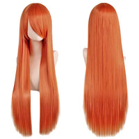 Cosplay Wig Women – Long Straight 80cm, Heat-Resistant, with Bangs, Daily Wear
