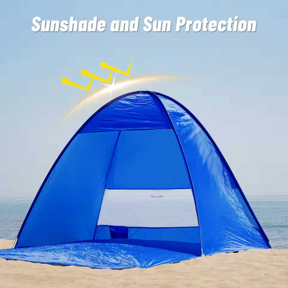 Beach Pop Up Tent – Spacious 2-3 Person, Windproof, Easy Carry