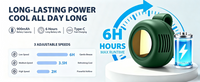 Whirlwind Clip-on Fan – Bladeless, 360° Rotation, 3 Speeds, USB-C, for Hiking/Commuting/Office