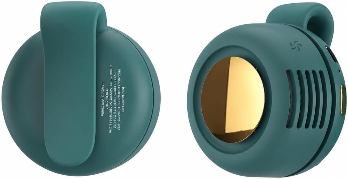 Hands-Free Bladeless Fan – 360° Rotation, 3 Speeds, 5.5H Battery, for Hiking/Commuting/Office
