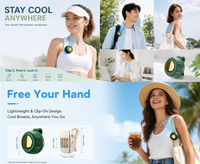 Whirlwind Clip-on Fan – Bladeless, 360° Rotation, 3 Speeds, USB-C, for Hiking/Commuting/Office