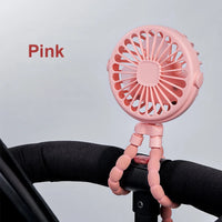 3-Speed Baby Stroller Fan – Clip & Bladeless