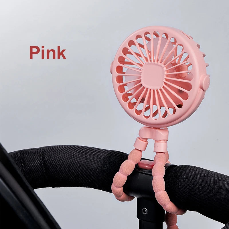 3-Speed Baby Stroller Fan – Clip & Bladeless