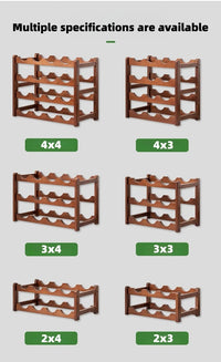 Eco-Friendly Bamboo Wine Rack – Stackable, 2/3/4-Tier, 6-16 Bottle Capacity, Warm Wood Finish