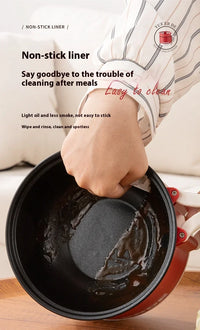 Foldable Electric Cooking Pot 1.5L – Non-Stick, 450W, One/Twi-Layer, Travel/Dorm/Home