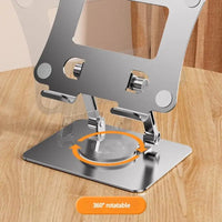 360° Rotatable Laptop Stand – Foldable, Ergonomic, Height Adjustable, Aluminum Alloy, Heat Dissipation
