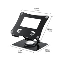 360° Rotatable Laptop Stand – Foldable, Ergonomic, Height Adjustable, Aluminum Alloy, Heat Dissipation