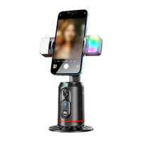 AI Phone Gimbal with Auto-Tracking – 360° Rotation, Gesture Control, No App, for Live Streams & Selfies