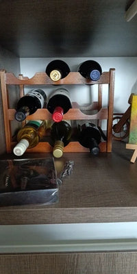 Eco-Friendly Bamboo Wine Rack – Stackable, 2/3/4-Tier, 6-16 Bottle Capacity, Warm Wood Finish