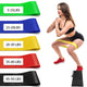 Exercise Resistance Bands – 5 Levels (10-50 lbs), Natural Latex, Loop Bands, Portable Carry Bag