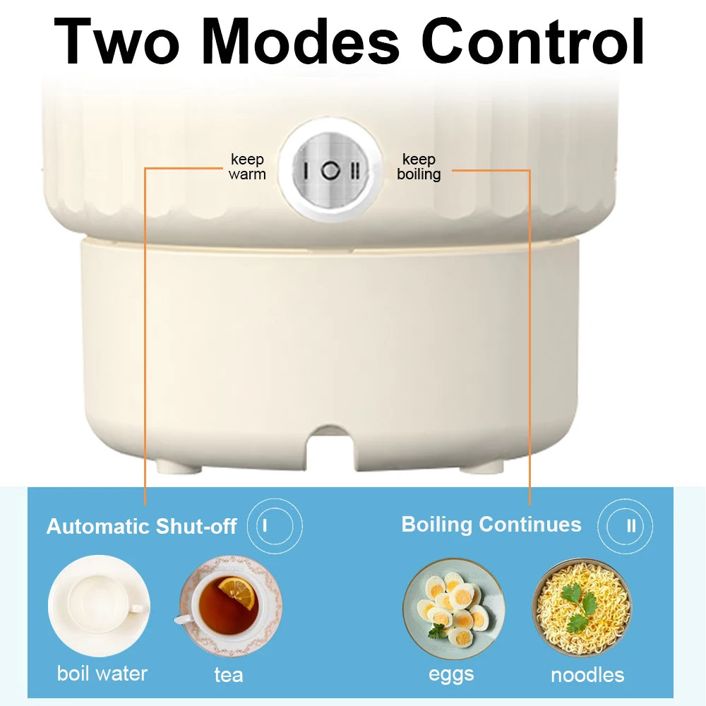 Mini Hervidor Eléctrico Plegable – 1000ml, Retráctil, Calentador de Agua de Viaje, Olla Portátil para Hervir