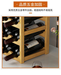 Eco-Friendly Bamboo Wine Rack – Stackable, 2/3/4-Tier, 6-16 Bottle Capacity, Warm Wood Finish