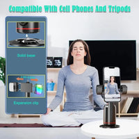 AI Phone Gimbal with Auto-Tracking – 360° Rotation, Gesture Control, No App, for Live Streams & Selfies