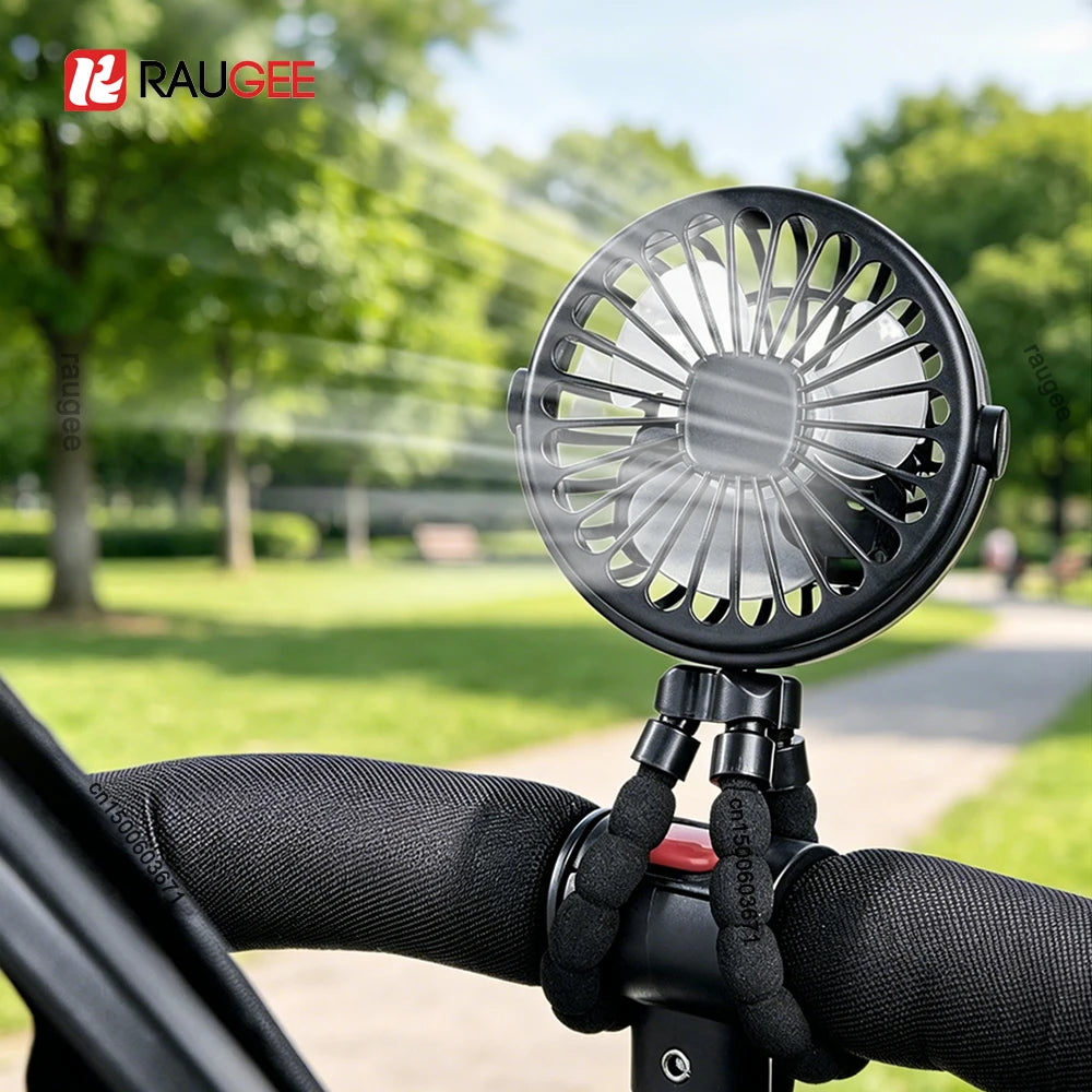 3-Speed Baby Stroller Fan – Clip & Bladeless