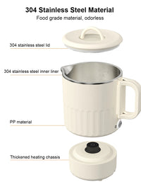 Mini Folding Electric Kettle – 1000ml, Collapsible, Travel Water Heater, Portable Boiling Pot