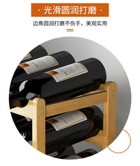 Eco-Friendly Bamboo Wine Rack – Stackable, 2/3/4-Tier, 6-16 Bottle Capacity, Warm Wood Finish