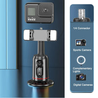 AI Phone Gimbal with Auto-Tracking – 360° Rotation, Gesture Control, No App, for Live Streams & Selfies