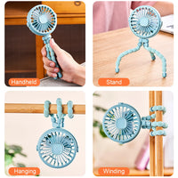 3-Speed Baby Stroller Fan – Clip & Bladeless