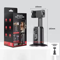 AI Phone Gimbal with Auto-Tracking – 360° Rotation, Gesture Control, No App, for Live Streams & Selfies