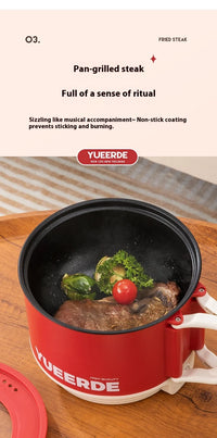 Foldable Electric Cooking Pot 1.5L – Non-Stick, 450W, One/Twi-Layer, Travel/Dorm/Home