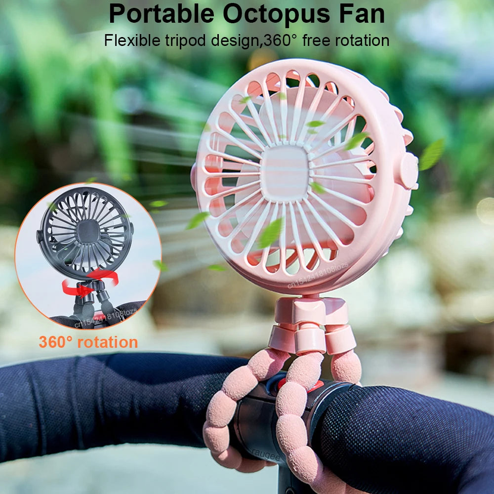 3-Speed Baby Stroller Fan – Clip & Bladeless