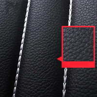 Luxury Faux Leather Car Seat Covers – Full Set, Waterproof, Universal Fit, All-Season, Black