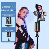AI Phone Gimbal with Auto-Tracking – 360° Rotation, Gesture Control, No App, for Live Streams & Selfies