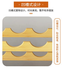 Eco-Friendly Bamboo Wine Rack – Stackable, 2/3/4-Tier, 6-16 Bottle Capacity, Warm Wood Finish