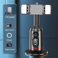 AI Phone Gimbal with Auto-Tracking – 360° Rotation, Gesture Control, No App, for Live Streams & Selfies