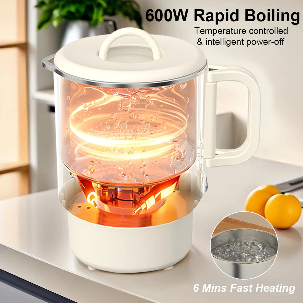 Mini Hervidor Eléctrico Plegable – 1000ml, Retráctil, Calentador de Agua de Viaje, Olla Portátil para Hervir