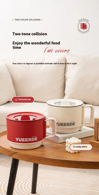 Foldable Electric Cooking Pot 1.5L – Non-Stick, 450W, One/Twi-Layer, Travel/Dorm/Home