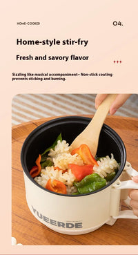 Foldable Electric Cooking Pot 1.5L – Non-Stick, 450W, One/Twi-Layer, Travel/Dorm/Home