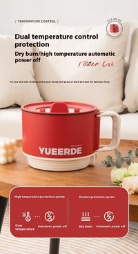 Foldable Electric Cooking Pot 1.5L – Non-Stick, 450W, One/Twi-Layer, Travel/Dorm/Home