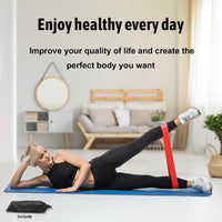 Exercise Resistance Bands – 5 Levels (10-50 lbs), Natural Latex, Loop Bands, Portable Carry Bag