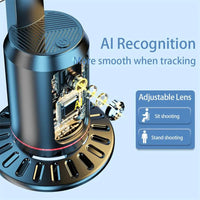 AI Phone Gimbal with Auto-Tracking – 360° Rotation, Gesture Control, No App, for Live Streams & Selfies