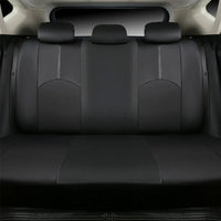Luxury Faux Leather Car Seat Covers – Full Set, Waterproof, Universal Fit, All-Season, Black