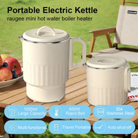Mini Folding Electric Kettle – 1000ml, Collapsible, Travel Water Heater, Portable Boiling Pot