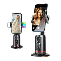 AI Phone Gimbal with Auto-Tracking – 360° Rotation, Gesture Control, No App, for Live Streams & Selfies