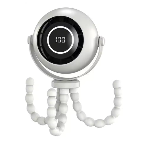 3-Speed Baby Stroller Fan – LED Display & Bladeless