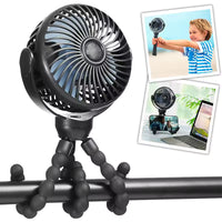 3-Speed Baby Stroller Fan – Clip & Bladeless