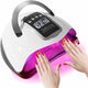 Professional LED Nail Lamp – 66/72 Beads, 99s Gentle Mode, LCD Display, Fits Hands & Feet